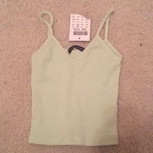 Brandy Melville Pastel green crop tank top